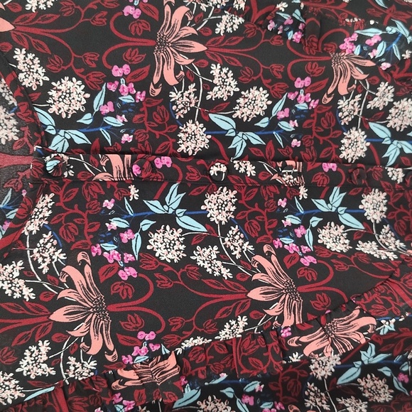 Gibson Latimer Pullover Babydoll Blouse Half Button Floral Print Size Large - Picture 5 of 10